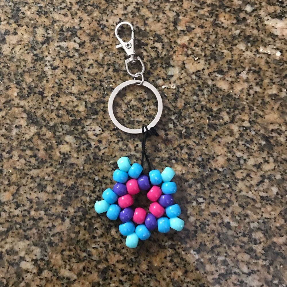 Handmade Star Beaded Keychain